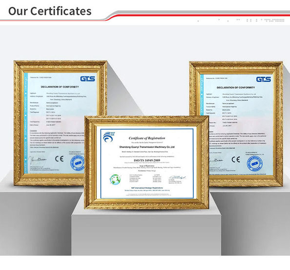 चीन Guanyi Transmission Machinery Co., Ltd. प्रमाणपत्र
